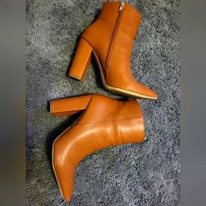 Just Fab Tan Booties size 8